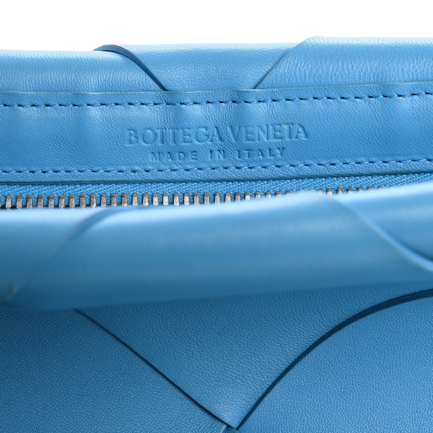 Bottega Veneta Nappa Maxi Blown Up Intrecciato Pouch Clutch Swimming Pool 6 of 11