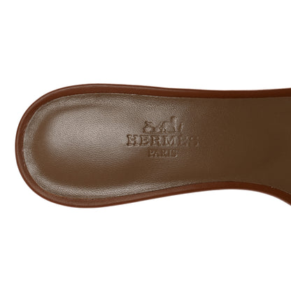 Hermes Calfskin Oasis Sandals 36 Gold 7 of 9