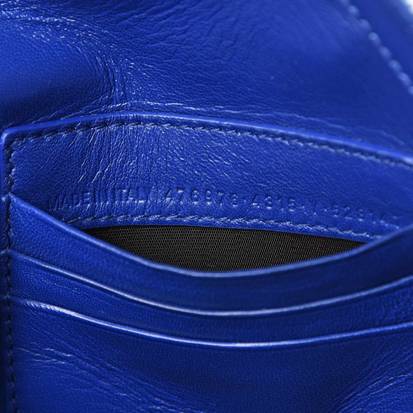 Calfskin M Triangle Pouch Baby Blue