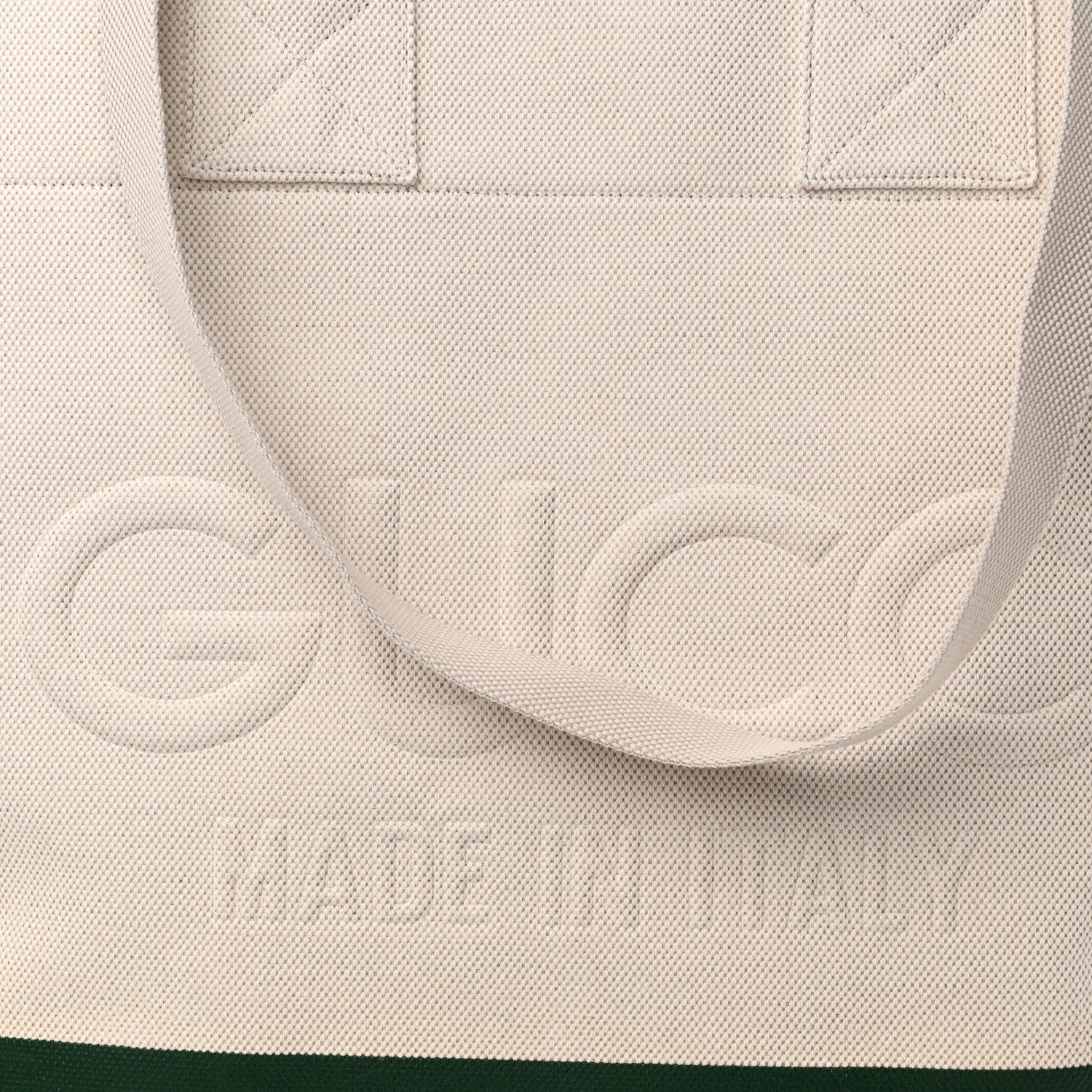 Gucci Canvas Logo Embossed Ophidia Tote Beige 8 of 10