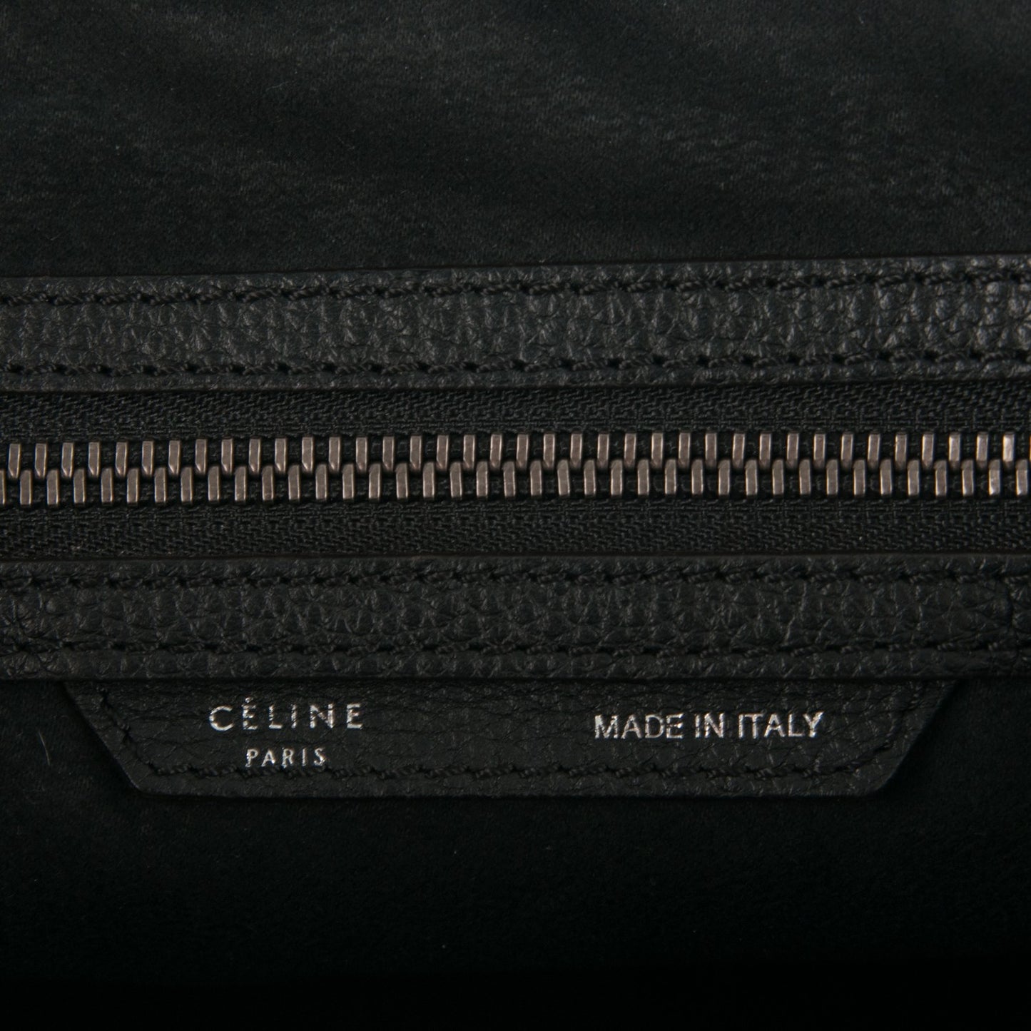 Drummed Calfskin Mini Luggage Black