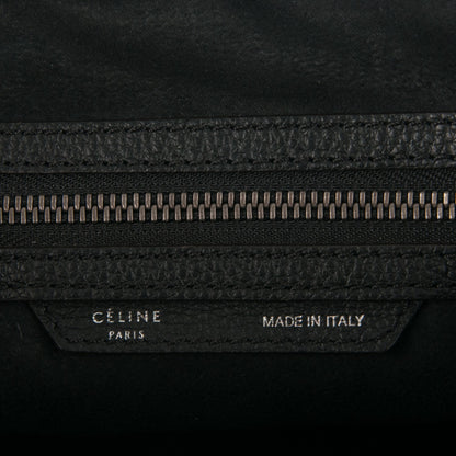 Celine Drummed Calfskin Mini Luggage Black 6 of 7