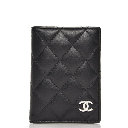 Chanel Lambskin Quilted Card Holder Wallet Black 1 of 7