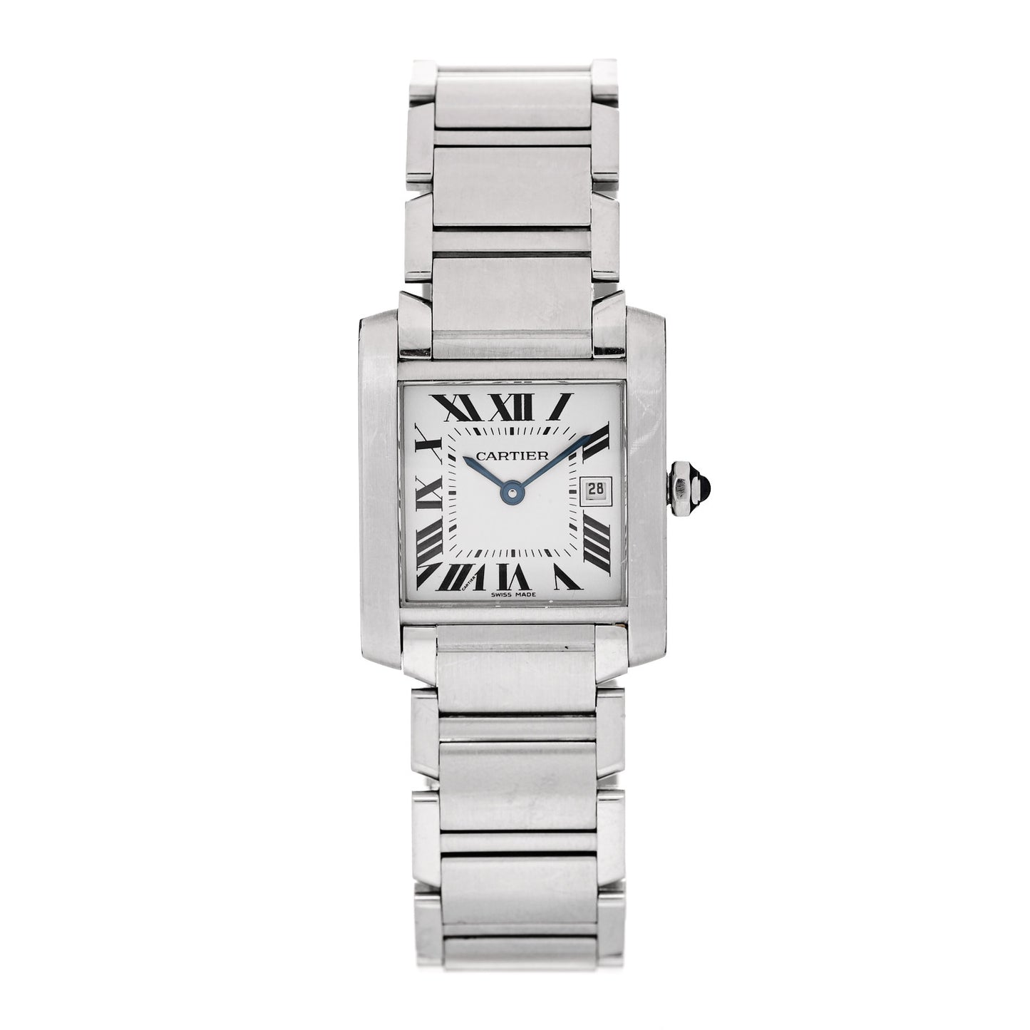 Stainless Steel 25mm Tank Francaise Quartz Watch