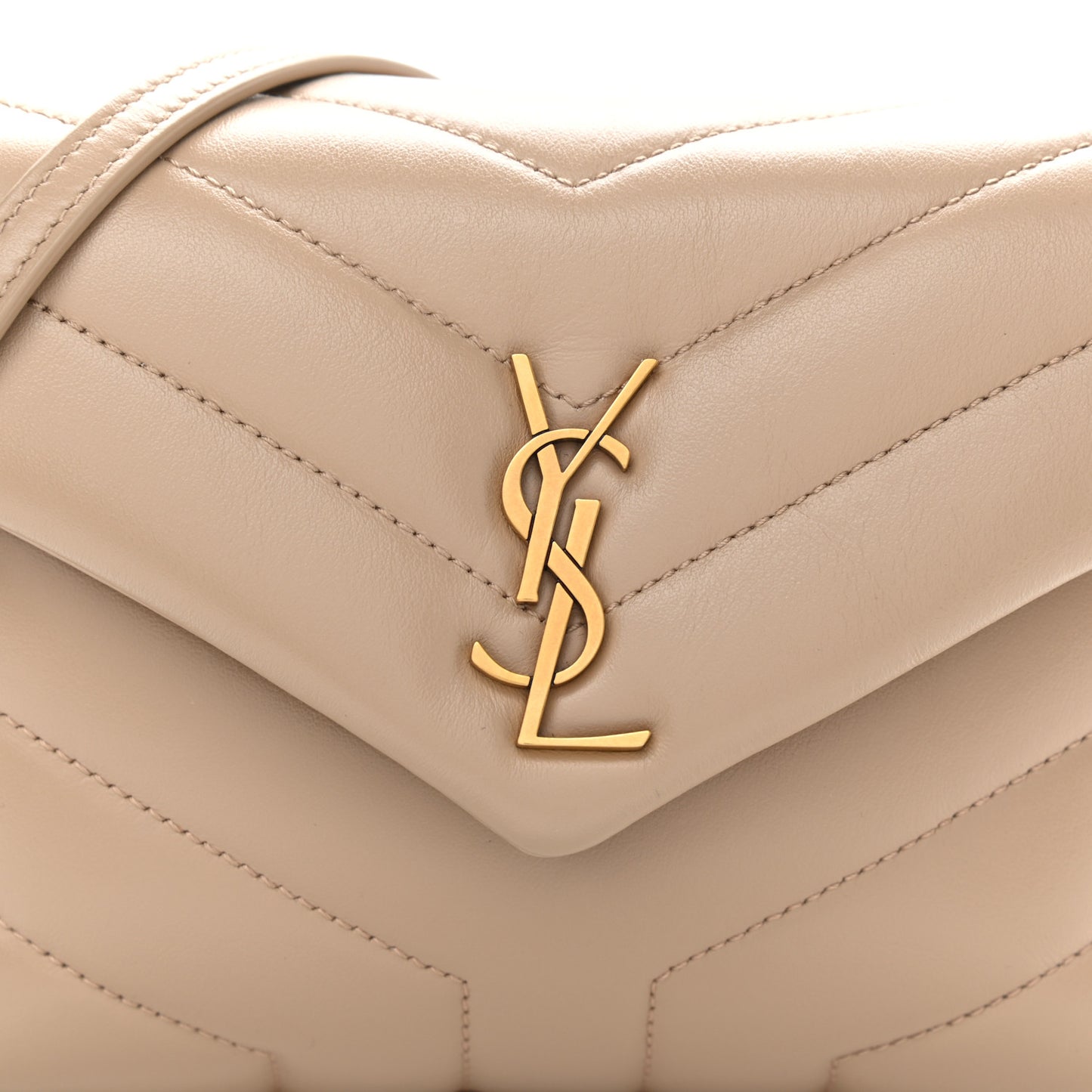 Calfskin Y Quilted Monogram Toy Loulou Crossbody Bag Dark Beige