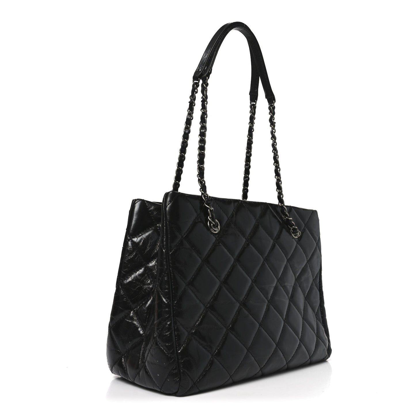 Calfskin Quilted Small Coco Soft Tote Black