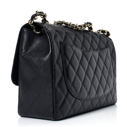 Chanel Caviar Quilted Jumbo Single Flap Black 2 of 4