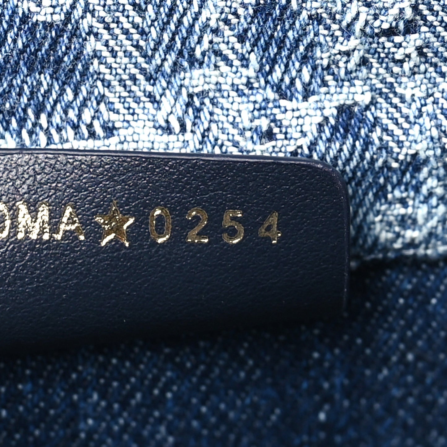 Denim Oblique Mini Book Tote With Strap Blue