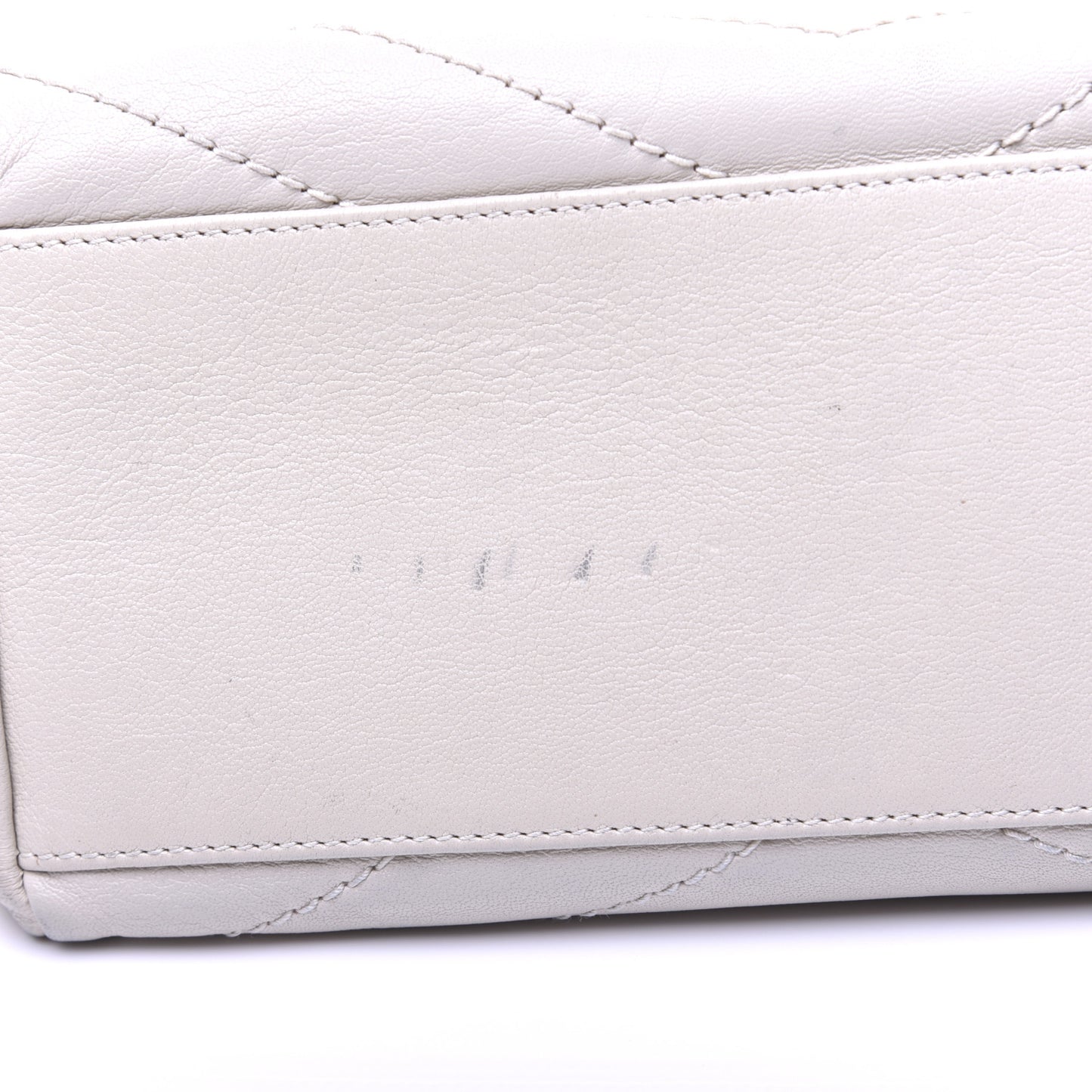 Pebbled Lambskin Chevron Monogram Small Nolita White Vintage White Vintage