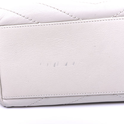 Saint Laurent Pebbled Lambskin Chevron Monogram Small Nolita White Vintage White Vintage 14 of 14