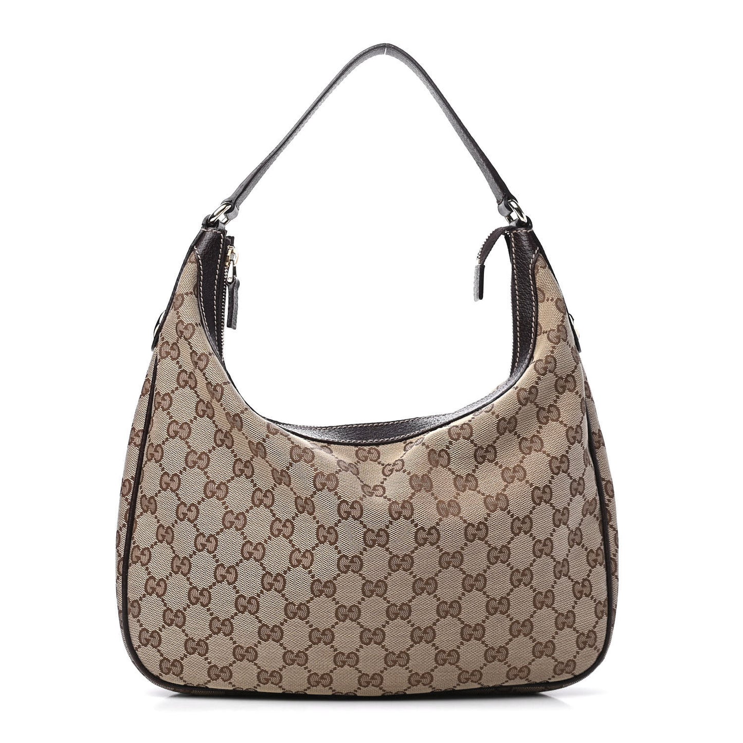 GG Monogram Medium Charmy Hobo Dark Brown