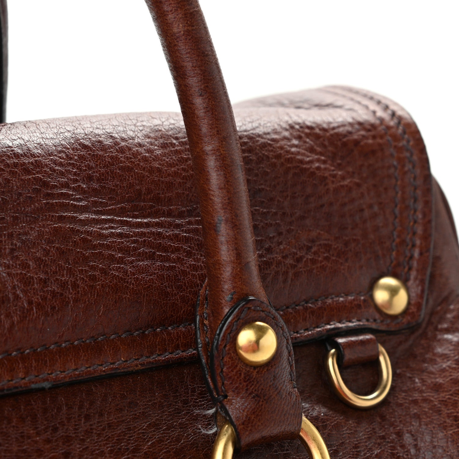 Prada Cervo Deerskin Animalier Large Satchel Cacao 12 of 14