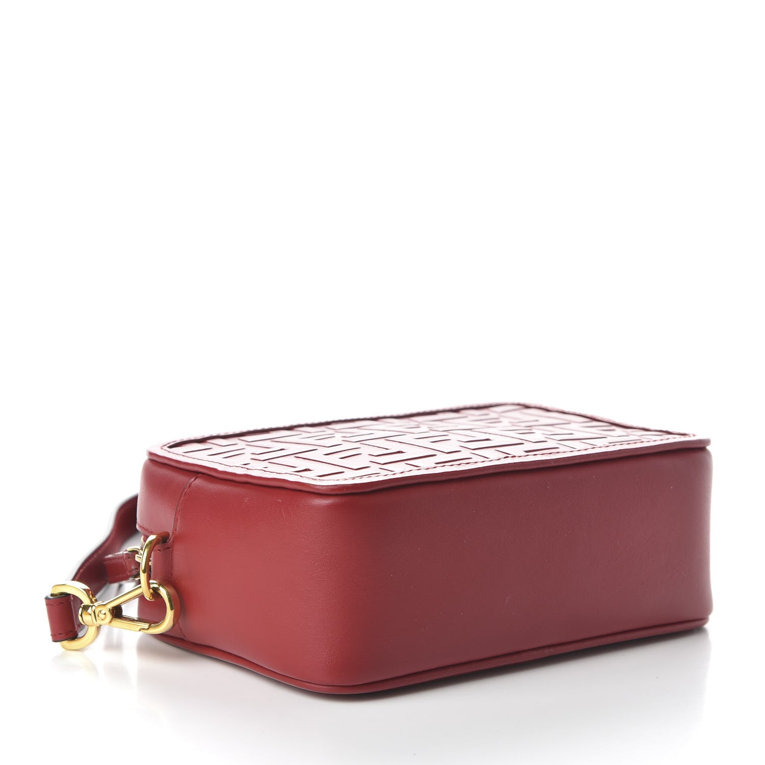 Fendi Vitello Century FF 1974 Embossed Mini Camera Case Fragola 4 of 11