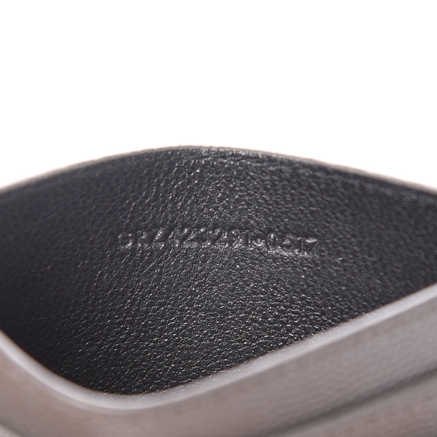 Grain De Poudre Matelasse Chevron Monogram Credit Card Case Dark Anthracite