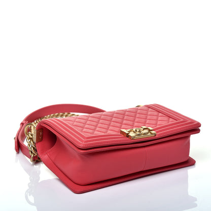Chanel Caviar Quilted Medium Boy Flap Pink 4 of 9