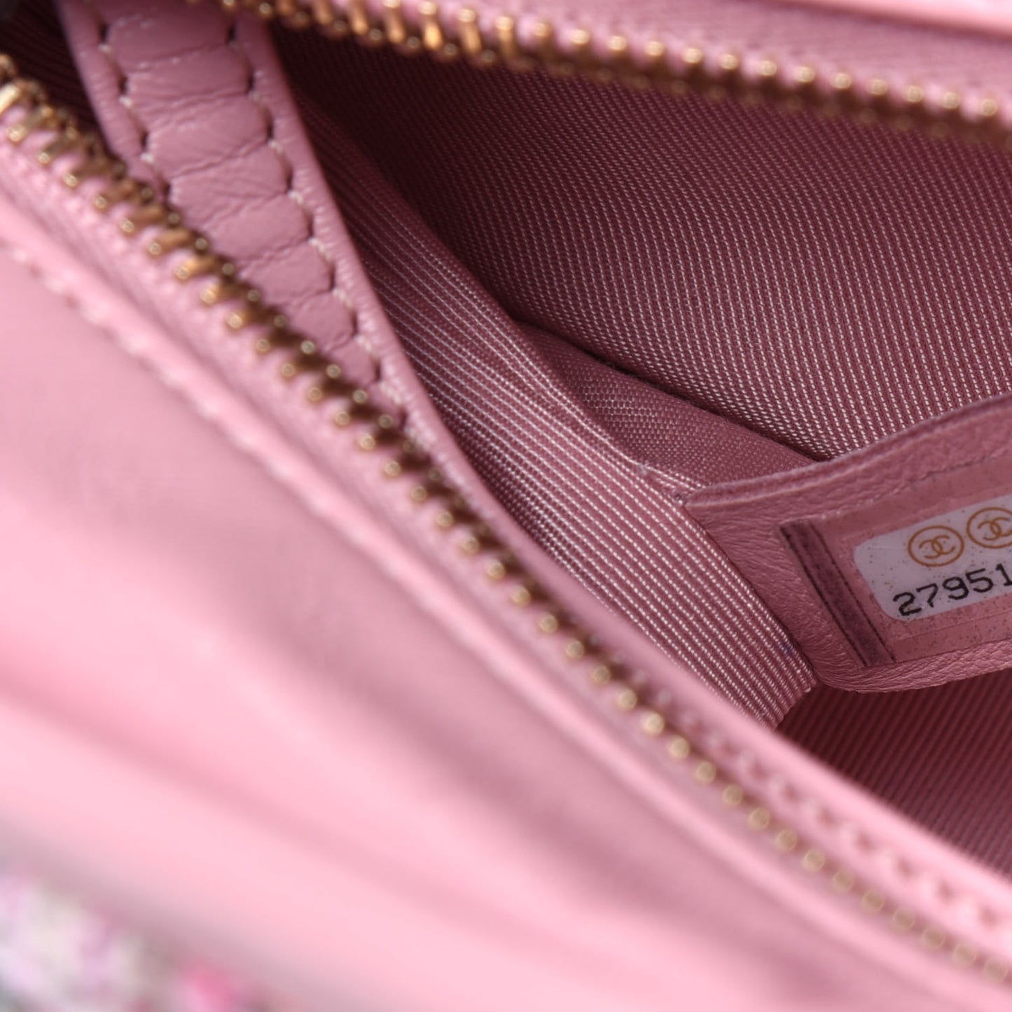 Tweed Calfskin Small Gabrielle Hobo Light Pink