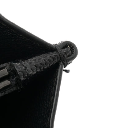 Saint Laurent Grain De Poudre Matelasse Chevron Monogram Monochrome Chain Wallet Black 11 of 11