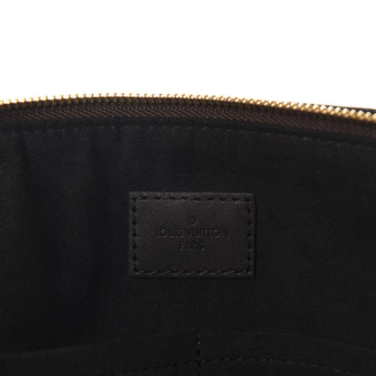 Louis Vuitton Monogram Flower Zipped Tote MM Black 8 of 10