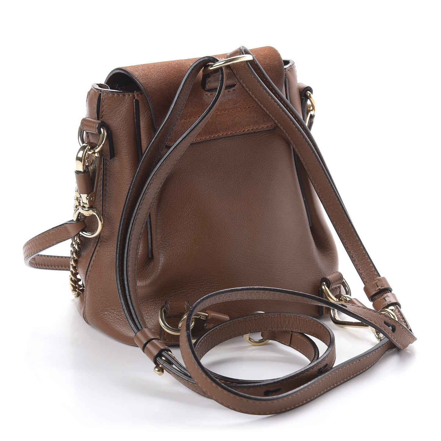 Suede Calfskin Mini Faye Backpack Tan