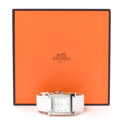 Hermes Stainless Steel Epsom 26mm Heure H Hour Quartz Watch Blanc 5 of 5