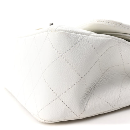 Chanel Caviar Quilted Jumbo Double Flap White 10 of 10