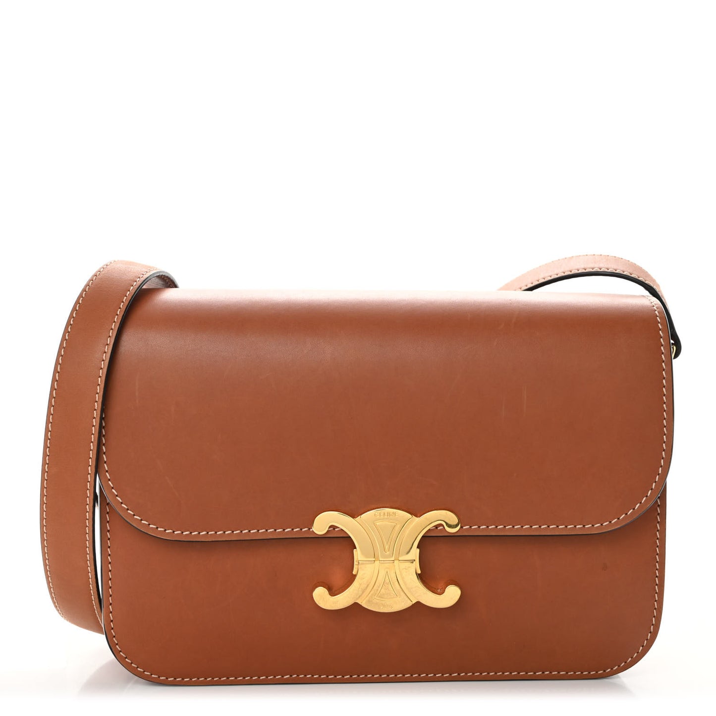 Natural Calfskin Medium Triomphe Tan