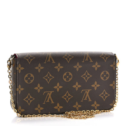 Louis Vuitton Monogram Pochette Felicie Chain Wallet Fuchsia 4 of 11