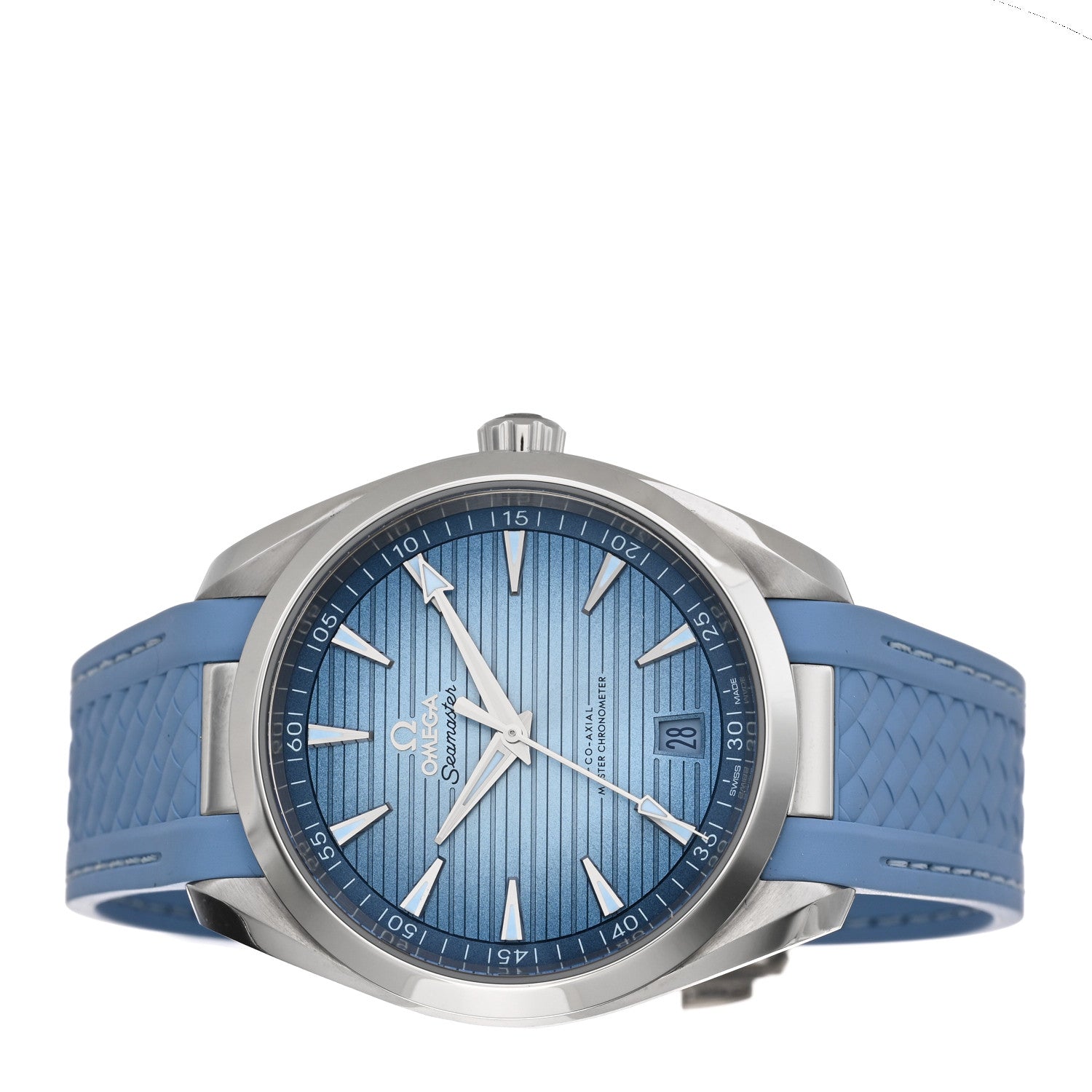 Omega Stainless Steel Rubber 41mm Seamaster Aqua Terra 150M Co-Axial Automatic Watch Blue 220.12.41.21.03.008 2 of 5