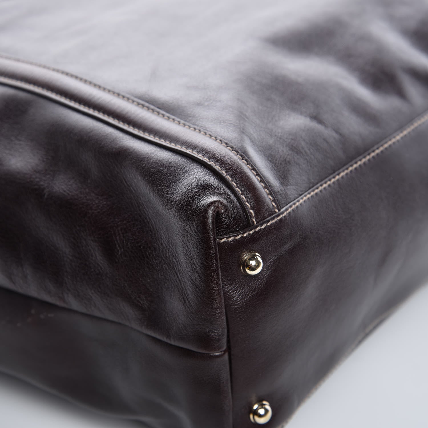 Gucci Calfskin Large Britt Shoulder Bag Dark Brown 8 of 11