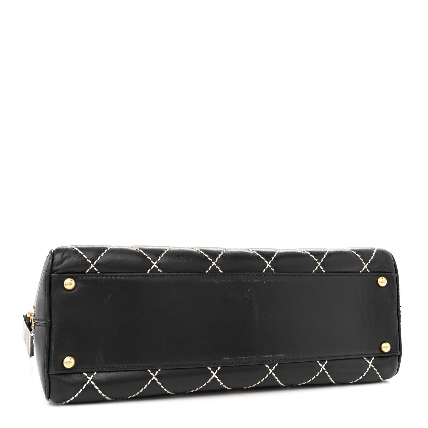 Chanel Calfskin Contrast Stitch Surpique Bowler Black 4 of 14