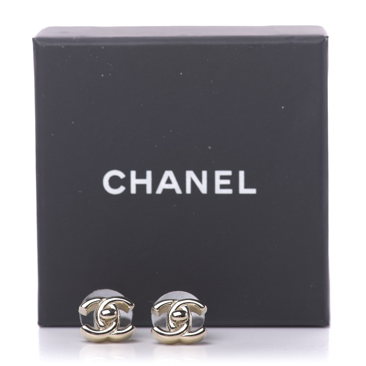 Chanel CC Turnlock Earrings Gold 4 of 4