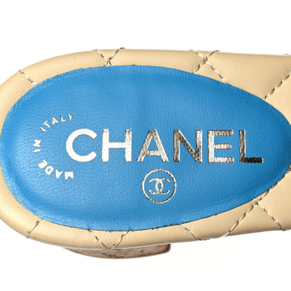 Chanel Raffia Cork Camellia Sandal 40.5 Blue 8 of 9