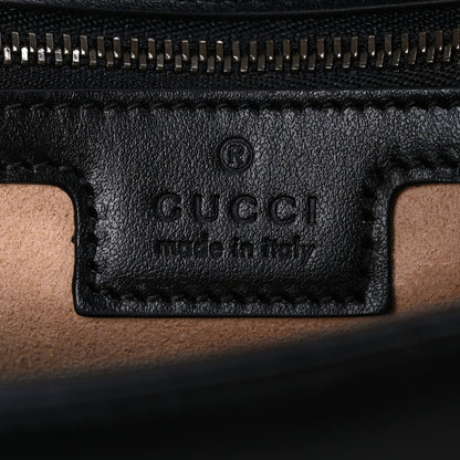 Gucci Calfskin Matelasse Medium GG Marmont Shoulder Bag Black 6 of 10