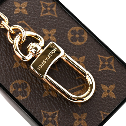 Louis Vuitton Calfskin Monogram LV Record Bag Charm Black 3 of 4