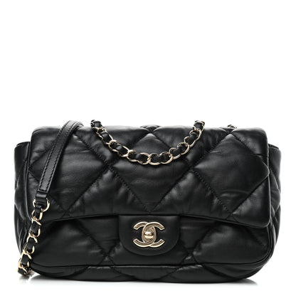 Chanel Calfskin Quilted Medium Bubbly Flap Black 1 of 4