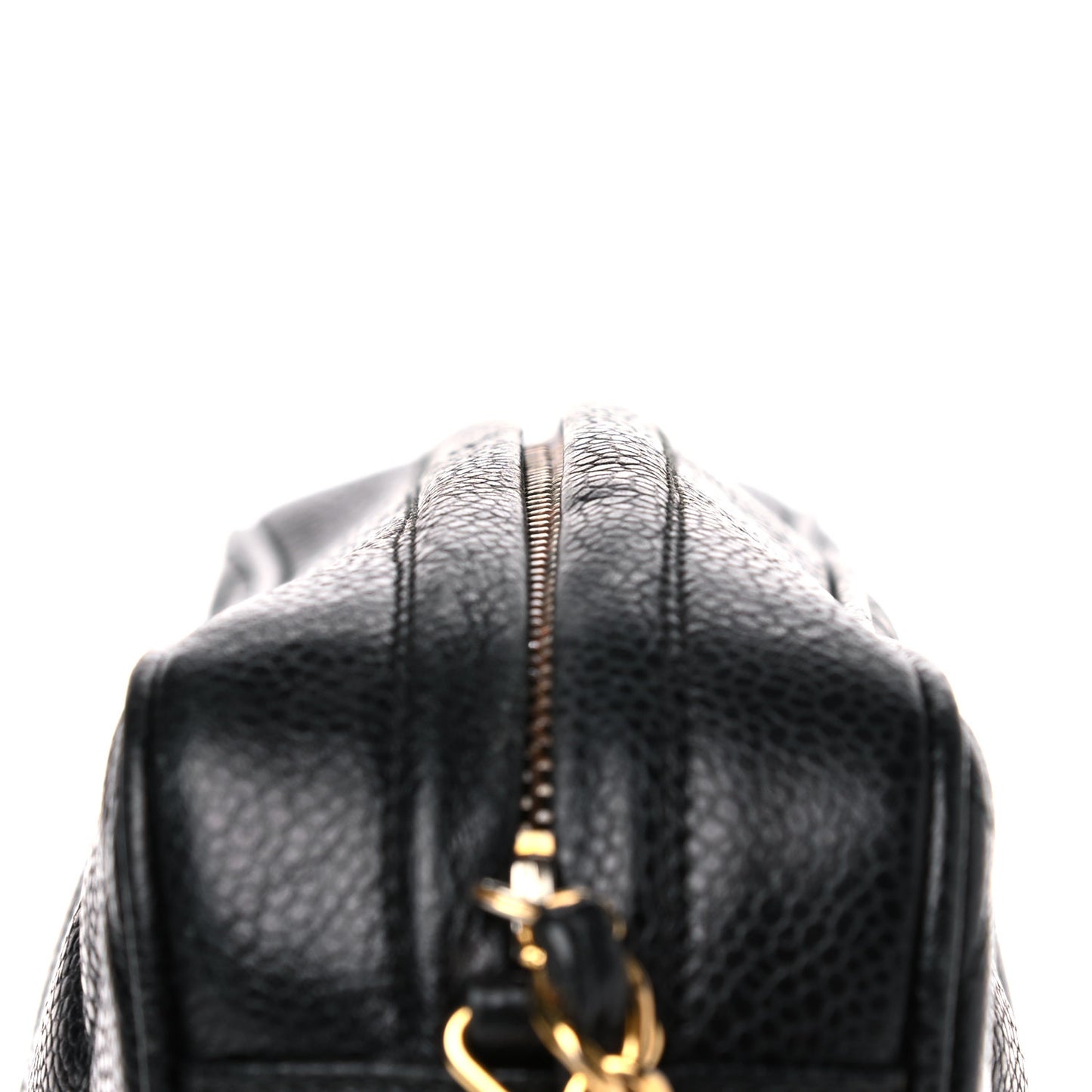 Caviar Quilted CC Camera Case Black