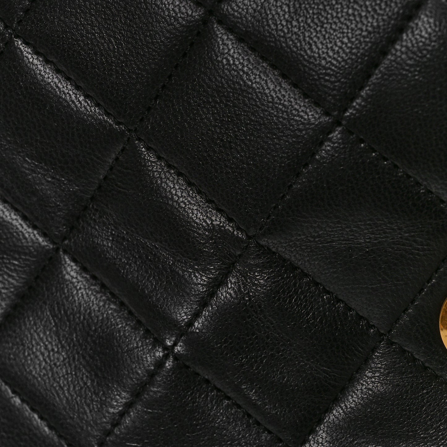 Lambskin Quilted Small Single Flap Black