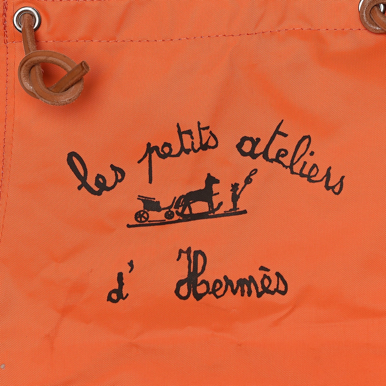 Hermes Cotton Les Petits Ateliers d' Apron Orange 4 of 5