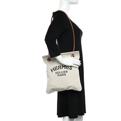 Hermes Canvas Swift Aline Grooming Bag Gold 2 of 9
