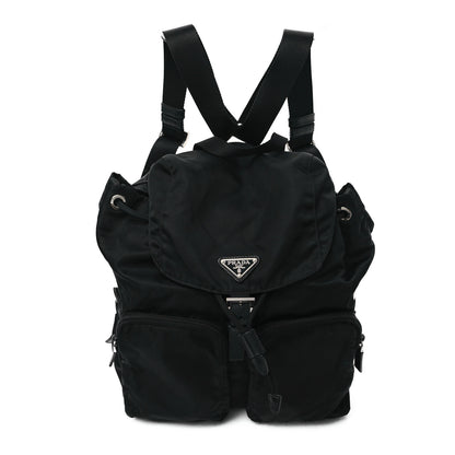Prada Tessuto Nylon Saffiano Vela Backpack Black 1 of 14