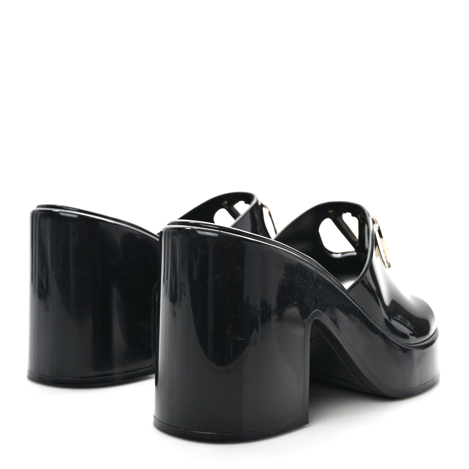 Valentino Garavani Rubber VLogo PM Platform Slide Sandals 40 Black 4 of 7