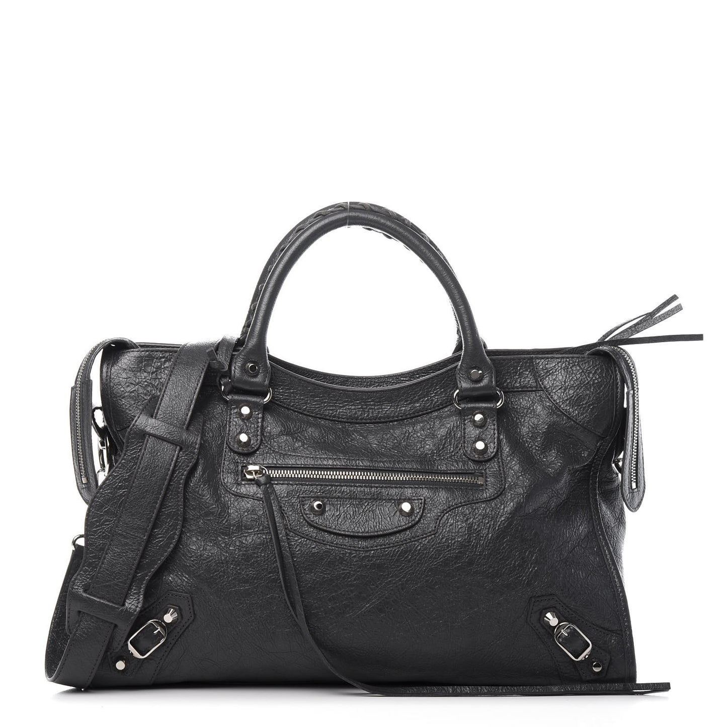 Agneau Classic Silver Hardware City Gris Fossile