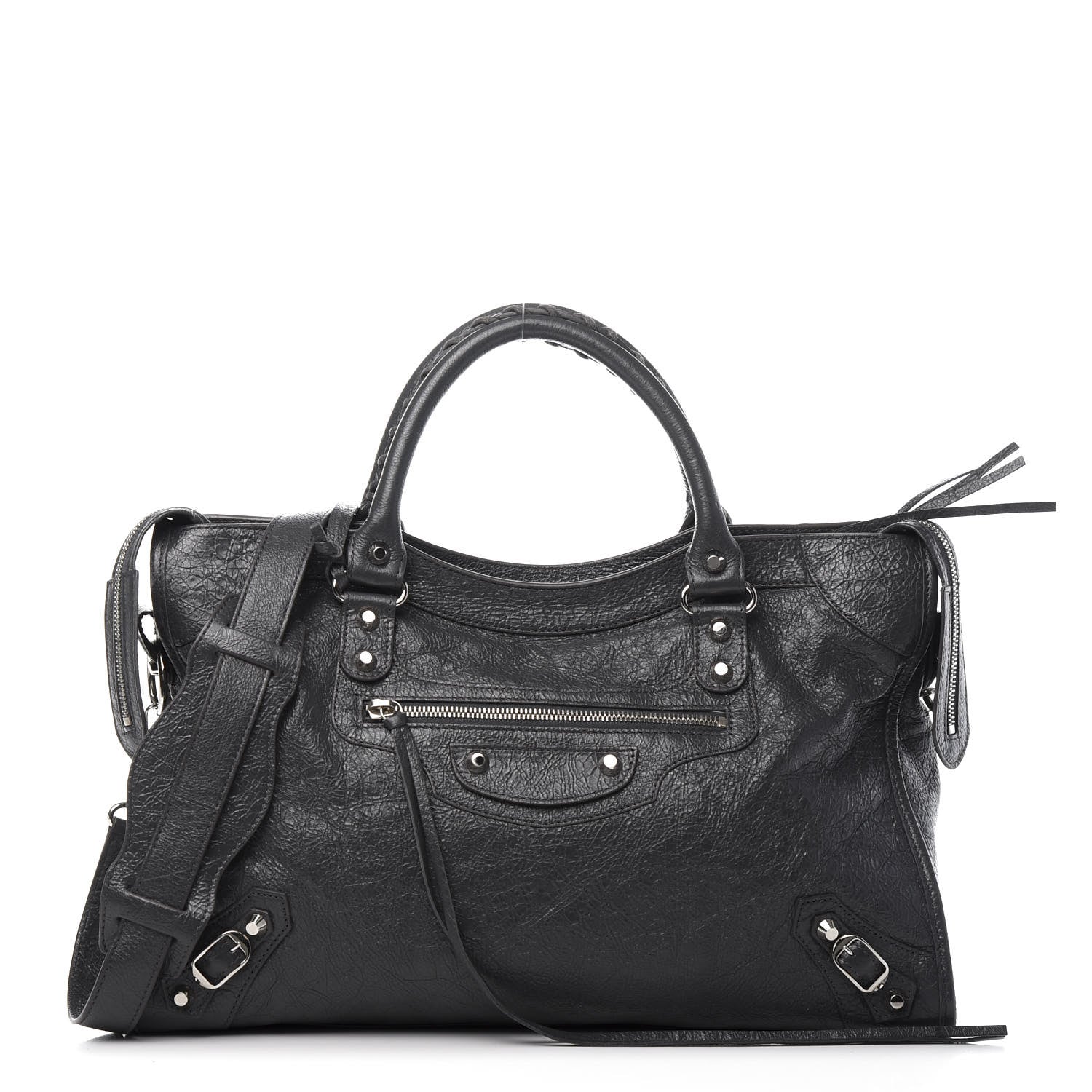 Balenciaga Agneau Classic Silver Hardware City Gris Fossile 3 of 14