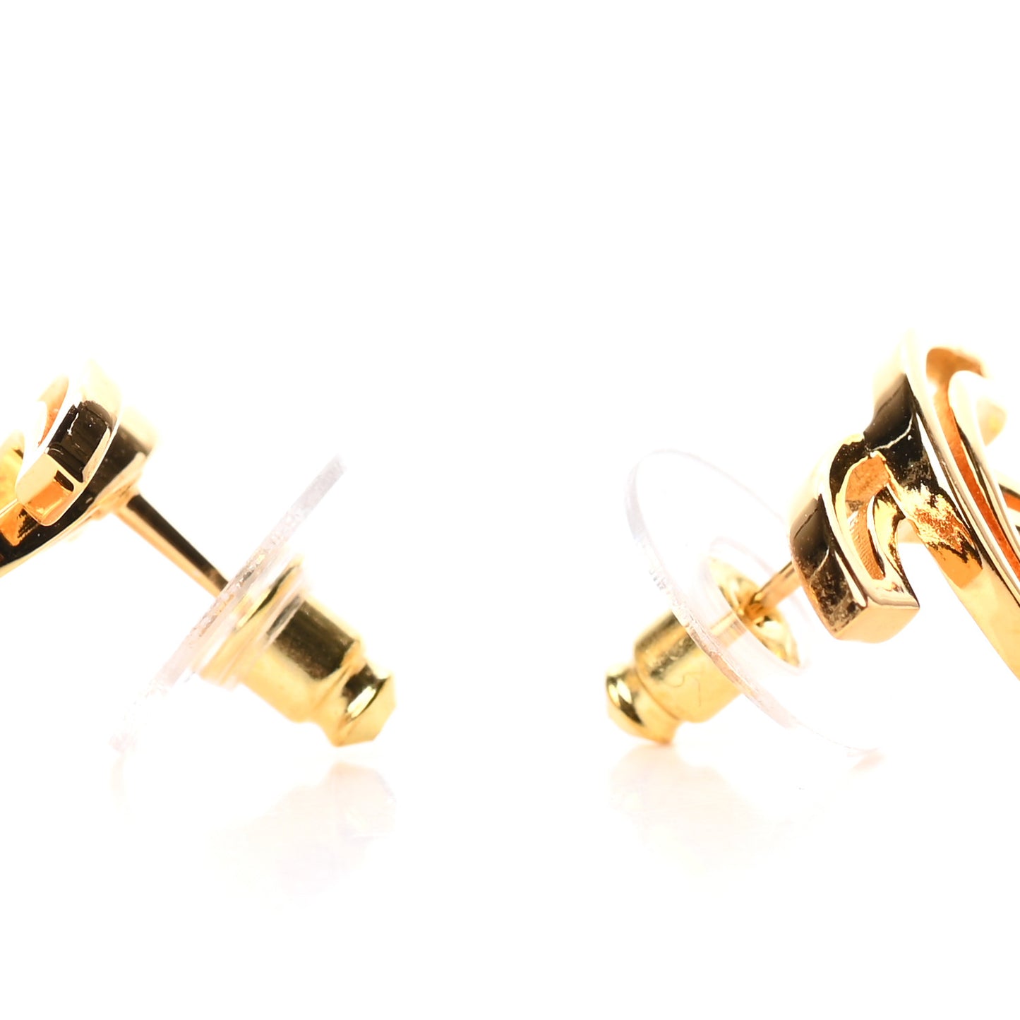 Metal Obazine CC Earrings Gold