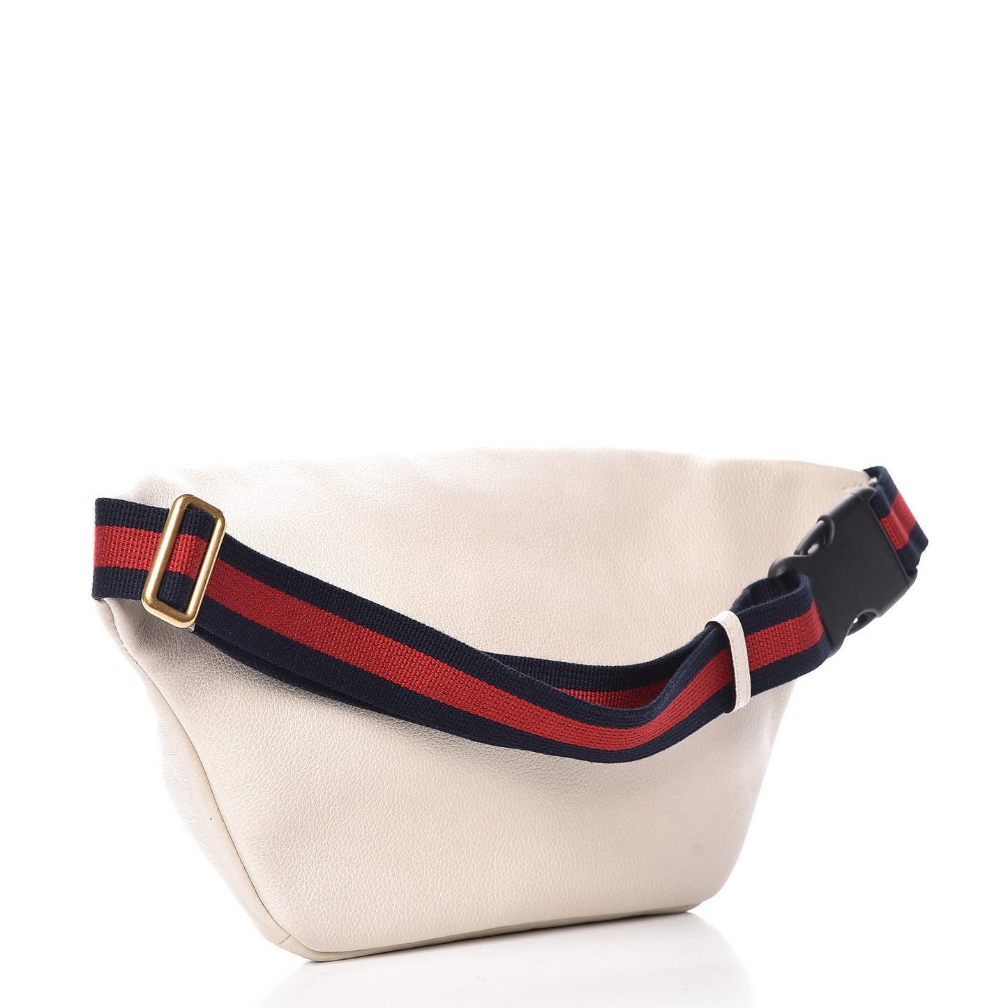 Grained Calfskin Logo Belt Bag White
