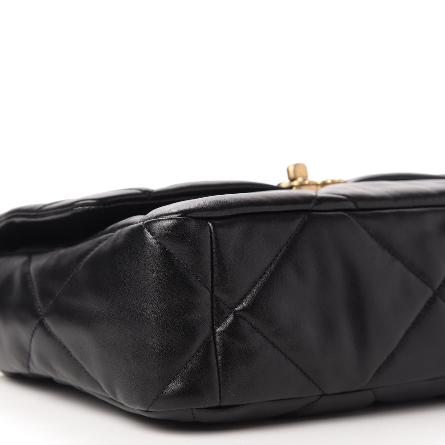 Lambskin Quilted Large Chanel 19 Flap Black