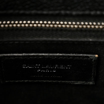 Saint Laurent Grained Calfskin Small Sac De Jour Black 6 of 12