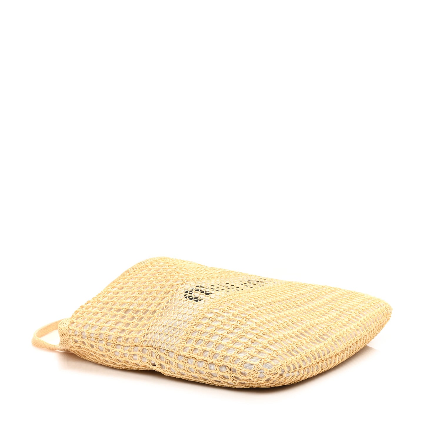Raffia Effect Linen Logo Ivy Bag Natural