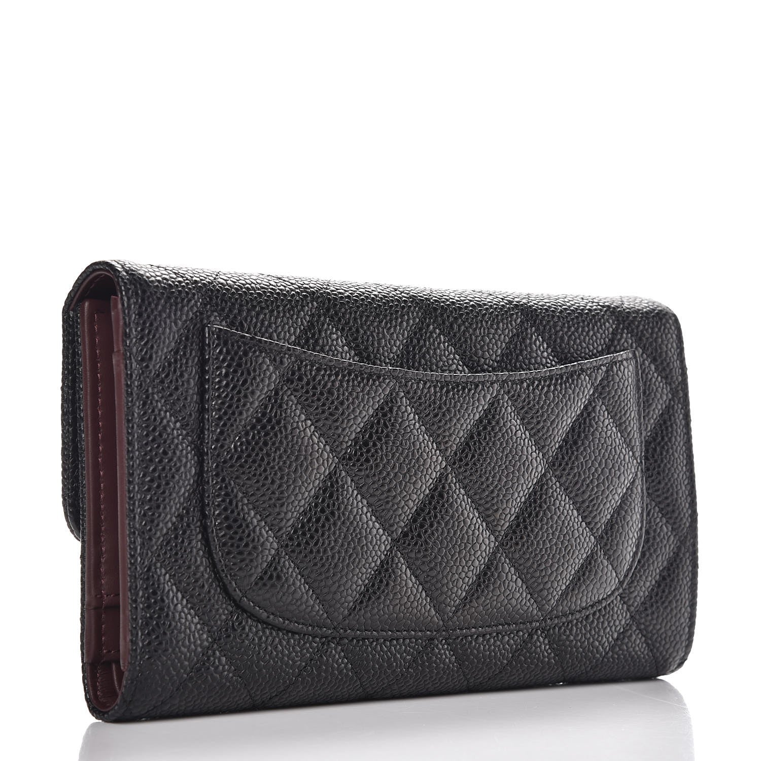 Chanel Caviar Quilted Large Flap Wallet Black 3 of 8