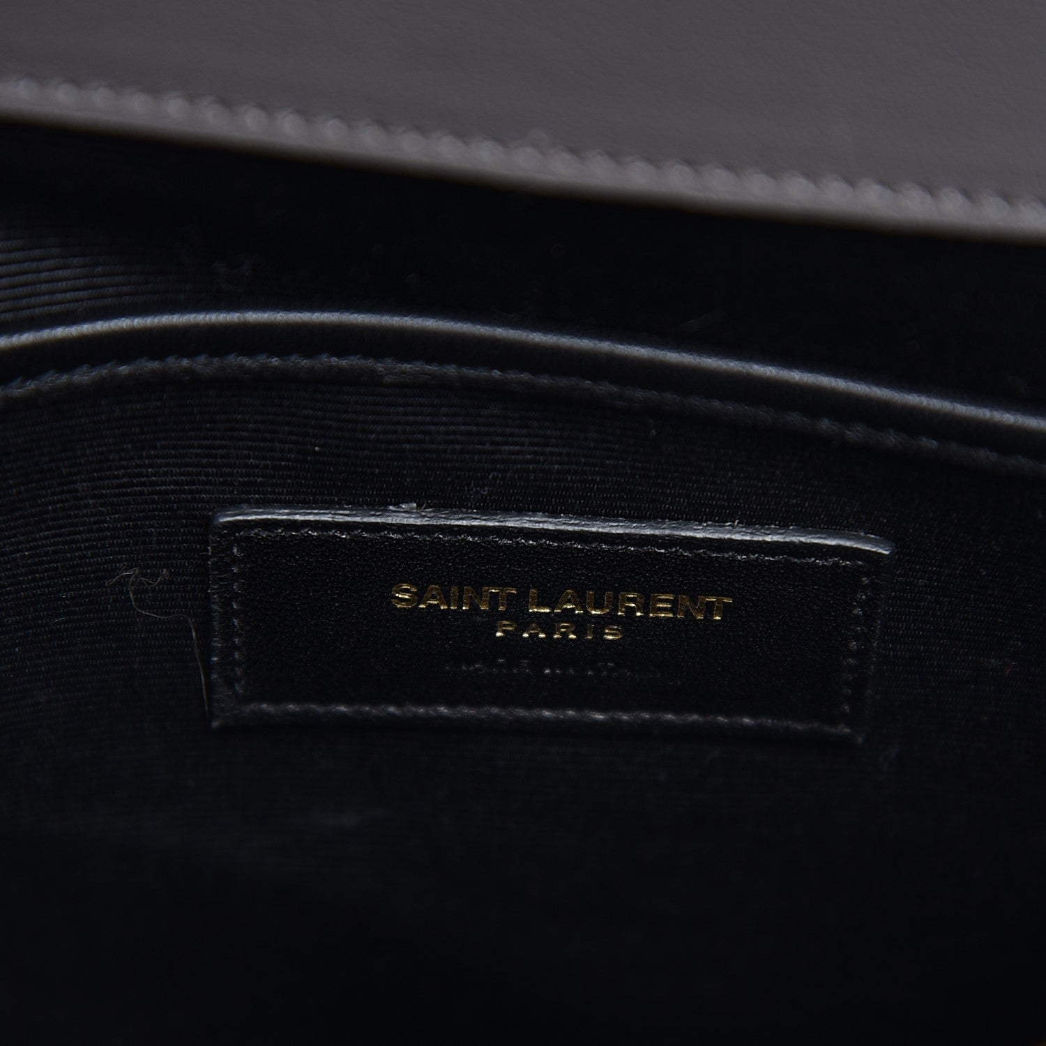 Saint Laurent Calfskin Crocodile Embossed Medium Moujik Top Handle Bag Fog 7 of 11